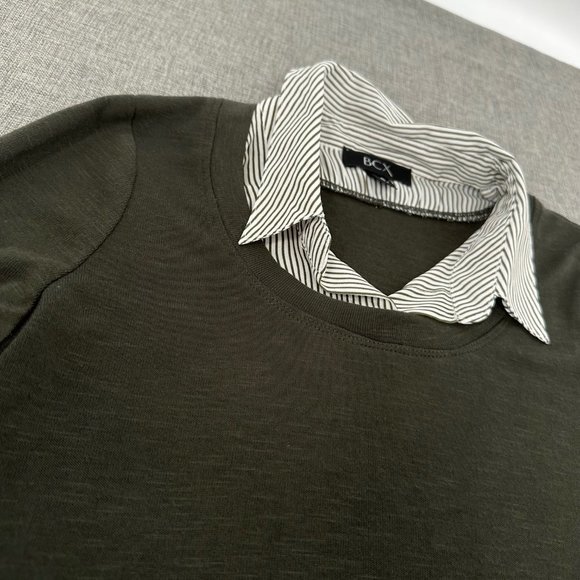 BCX‎ Lightweight Sweater XS Striped Dark Green - Picture 3 of 13